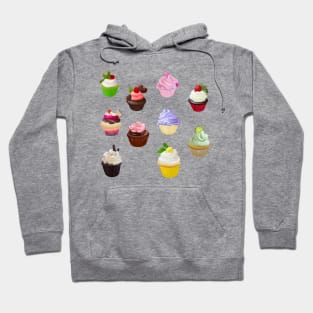 Cupcake Pattern Hoodie